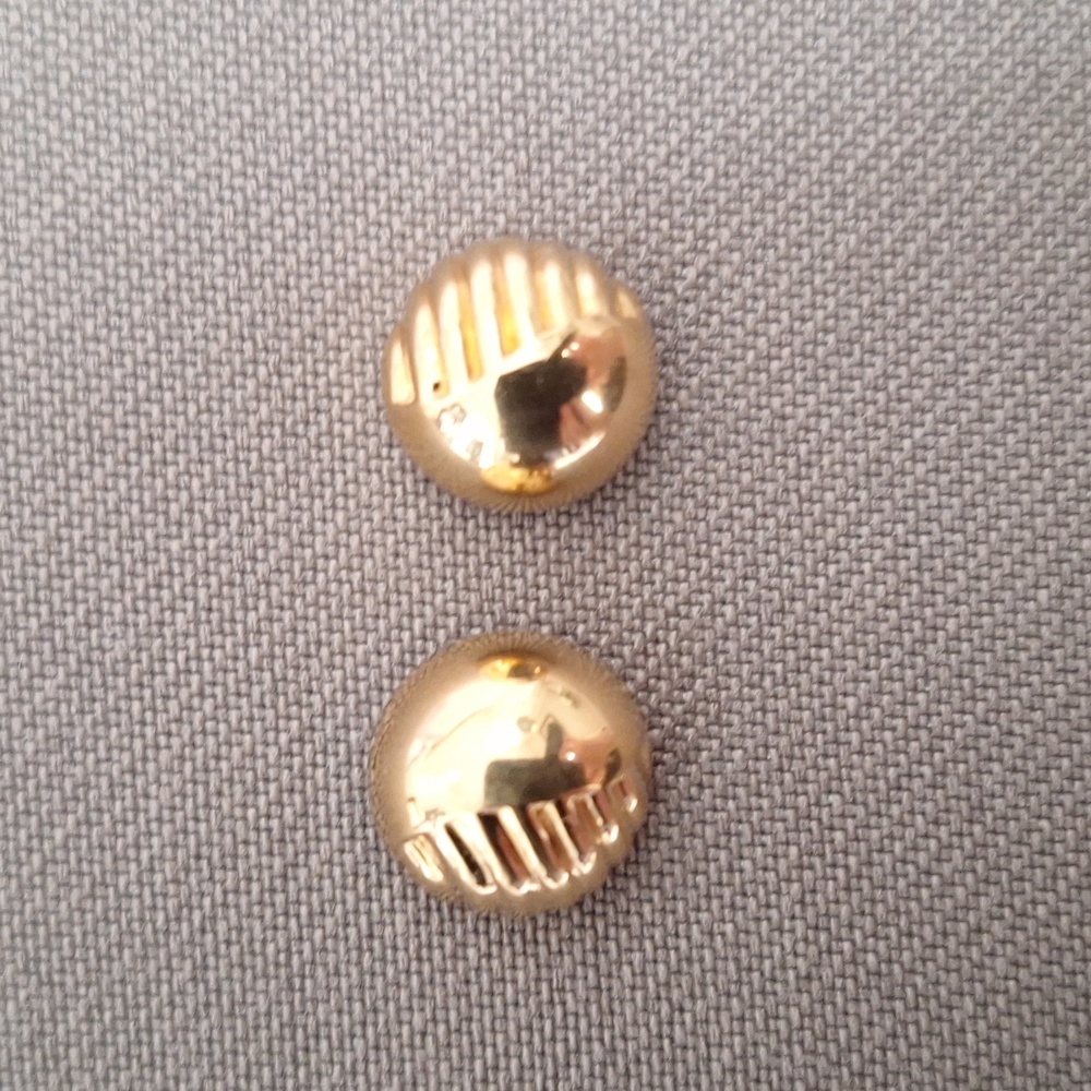 Monet Gold Stud/ Button  Earrings